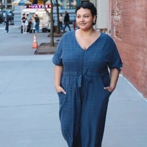 Oddbird Divane Jumpsuit 3X Indigo